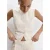 Mango gilet met open rug en krijtstreep – ecru