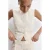 Mango gilet met open rug en krijtstreep – ecru