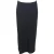 Max Mara midi-rok met split aan de achterkant, recht model, in zwarte wol
