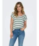 Only Shirt met V-hals ONLLIRA LIFE S/S V-NECK TOP JRS NOOS