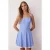 TRENDYOLMİLLA Dames Blauw Gestreept Kort / Mini Mouwloos Avond / Dagelijks Skater Jurken