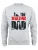 Cotton Prime Sweatshirt ‘Walking Dad ‘  stone grey / knalrood / zwart