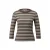 T-shirt slim fit met 3/4 mouwen en ronde hals gesneden slim bitter chocolate streep dames s.Oliver