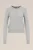 WE Fashion – Dames gebreid vest met structuur – Regular fit – Lichtgrijs – Biologisch katoen –