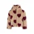 Shoeby teddy winterjas met hartjes – beige/donkerrood