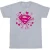 DC Comics Heren Superman Roze Harten en Sterren Logo T-Shirt (Sportgrijs)