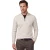 katoenen Fynch-Hatton trui halfzip creme effen katoen