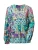 Goldner Blouse  donkergroen / gemengde kleuren
