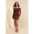 TRENDYOLMİLLA Dames Bruin Stippen Kort / Mini Lang Stijlvol/Avond Bodycon Jurken