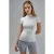 Fitted Halve Turtle-Neck Katoenen Blouse