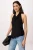 TRENDYOLMİLLA Dames Zwart Effen Mouwloos Regular fit Blouses