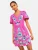 love & roses Jurk  blauw / mintgroen / roze gemêleerd / rood