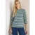 Cecil Dames Gestreept shirt met structuur in Groen
