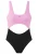 LASCANA ACTIVE Sportbadpak  lichtlila / zwart
