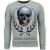 Doodskop Trui – Skull Rhinestone Heren Sweater – Grijs