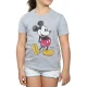 Disney Meisjes Klassiek Kick Mickey Mouse T-Shirt (Sportgrijs)