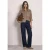 Blouse met ribstofmix
