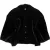 Rick Owens Legaspi cropped jasje van zwart schapenvacht