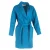 Diane von Furstenberg Vilt Long Coat in Blauw Wol