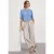 Street One Dames Shirt met ronde hals en textuur in Blauw