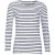SOLS Dames/Dames Marine Gestreept T-shirt met Lange Mouwen (Wit/Zwaar)
