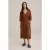 We Fashion Dress Midi Dark Brown
