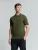 No Excess Pullover Short Sleeve Polo Button Solid Dark Moss  M