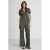 Anytime jersey crinkle wide leg broek met all-over print