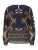 heine Blouse  marine / kastanjebruin / lichtgroen