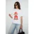 Oversized T-shirt met print en ronde hals
