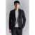 Mango Man colbert met wol donkerblauw