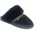 Warmbat Flurry suede tape black/black dames pantoffel (open hiel)