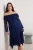 Trendyol Curve Dames Donkerblauw Effen Maxi Lang A-lijn Grote maten Jurk