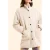 ICode Ecru Sherpa Stand-up Collar Coat Ecru