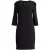 Rechte jurk met bontdetail