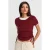 Dames Katoenen Slim Fit Crew Neck T-Shirt