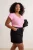 Trendyol Curve Dames Roze Effen Kort Getailleerd Grote maten Blouses