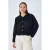 Gegokt Brei Cardigan met Knopen Sluiting