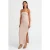 Strapless Bodycon Maxi Jurk Met Split