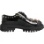 Dolce & Gabbana Zwarte Leren Derby Schoenen met Gekleurde Kristallen