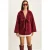 Getextureerde Oversized V-Hals Cardigan met Striksluiting