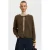 Selected Women rechtvallend gebreid vest met wol – bruin
