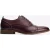 Base London Cast Washed Leren Herenschoenen In Donkerrood Met Brogue-Details
