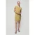 Vanilia Crepe Pleated Dress Golden Khaki