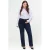 Fox Factor Plus Size high waist straight leg jeans – donkerblauw