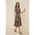 Midi-jurk met tribale print en wikkeleffect
