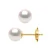 Oorbellen Akoya Pearl Ronde 7-8 mm Wit Goud 18 Karaat