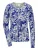 MADELEINE Gebreid vest  blauw / wolwit