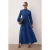 Trendyol Modest Dames Donkerblauw Effen Maxi Lang Casual A-lijn Modest Jurken