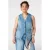 MS Mode aansluitend denim gilet Plus Size – lichtblauw